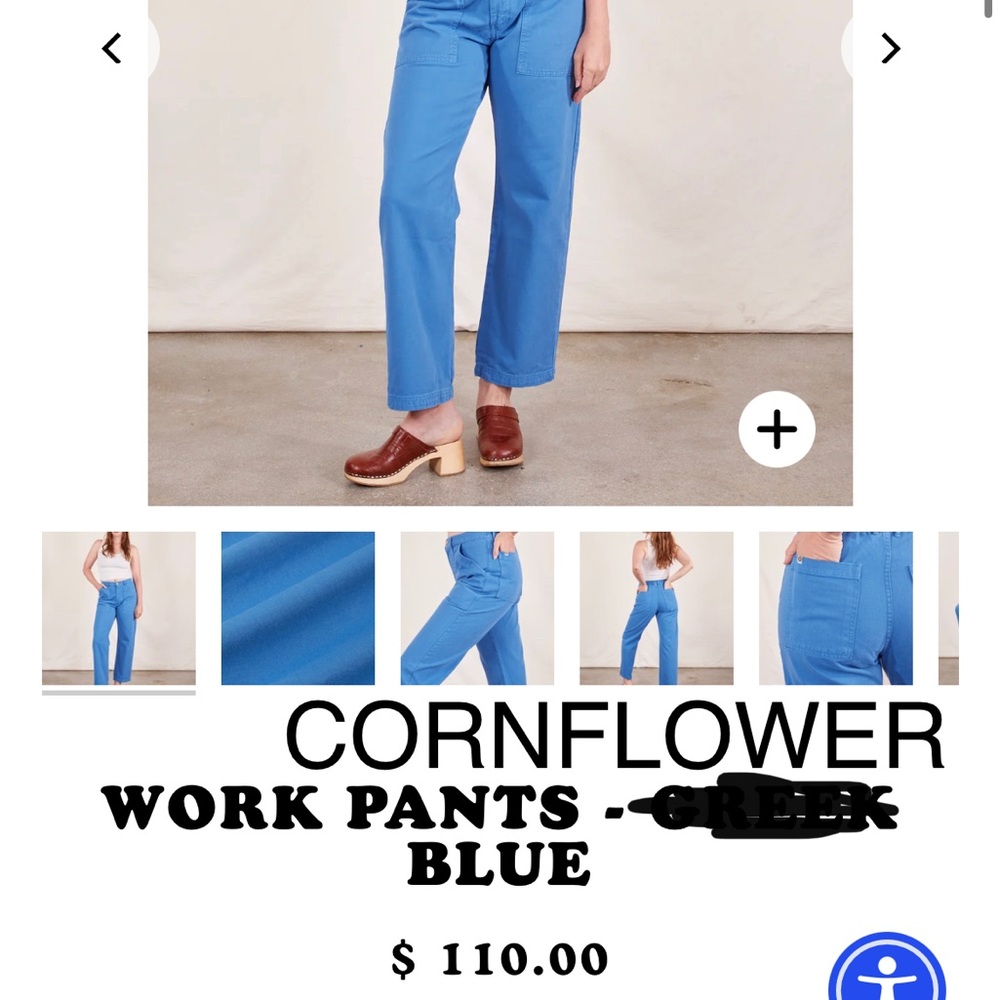Big Bud Press Work Pants in Cornflower Blue Size Large